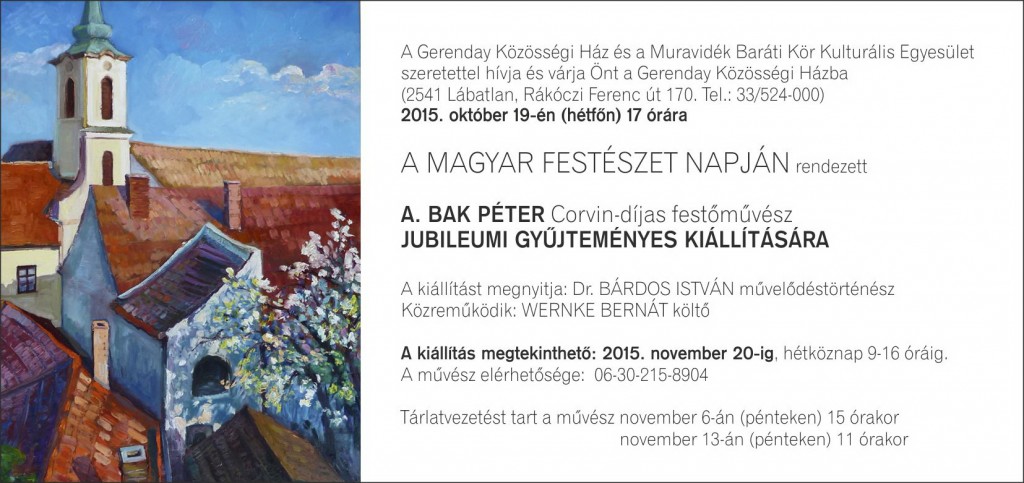 Meghívó - Bak Péter 2015. Gerenday
